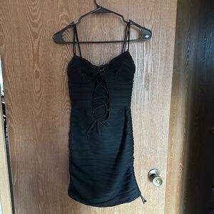 PRETTYLITTLETHING Black Cocktail Dress Size 0